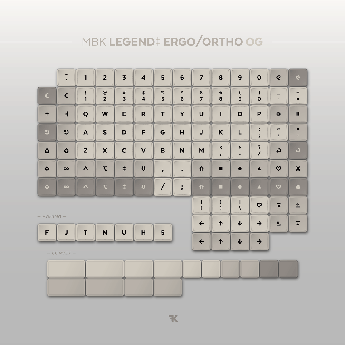 MBK Legend‡ Ergo/Ortho Keycap Sets – Lowprokb.ca